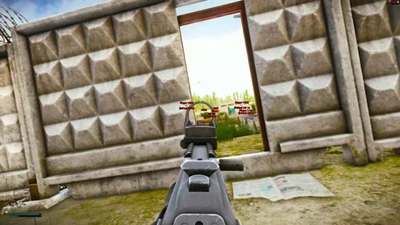Escape from Tarkov distance ESP labels through a perimeter wall