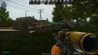 Escape from Tarkov loot ESP, quest marks and extraction labels through a scope